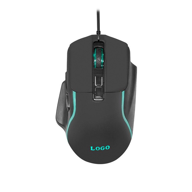 Hot Sale New LED Backlight Gaming Mouse Rubber Scroll Wheel 7D Button USB Wired Optical Gaming Mouse for Right Hand, GM-015FU